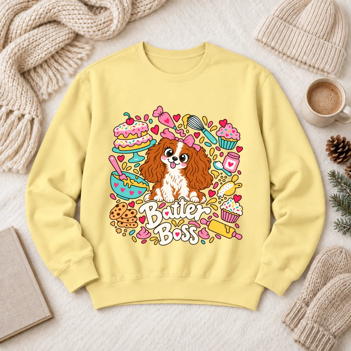 Custom Cavalier Baker Baking Unisex Sweatshirt Butter