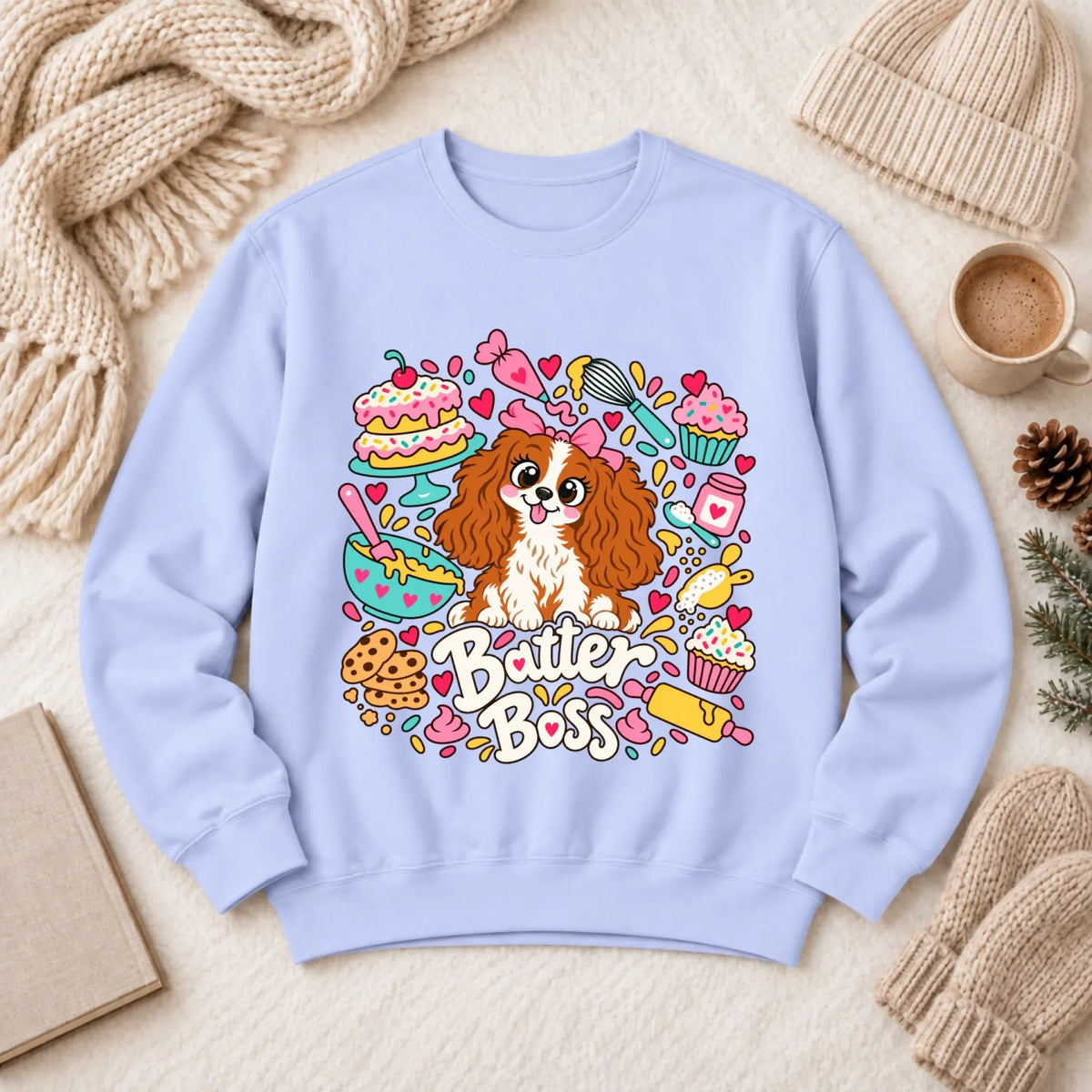 Custom Cavalier Baker Baking Unisex Sweatshirt Hydrangea