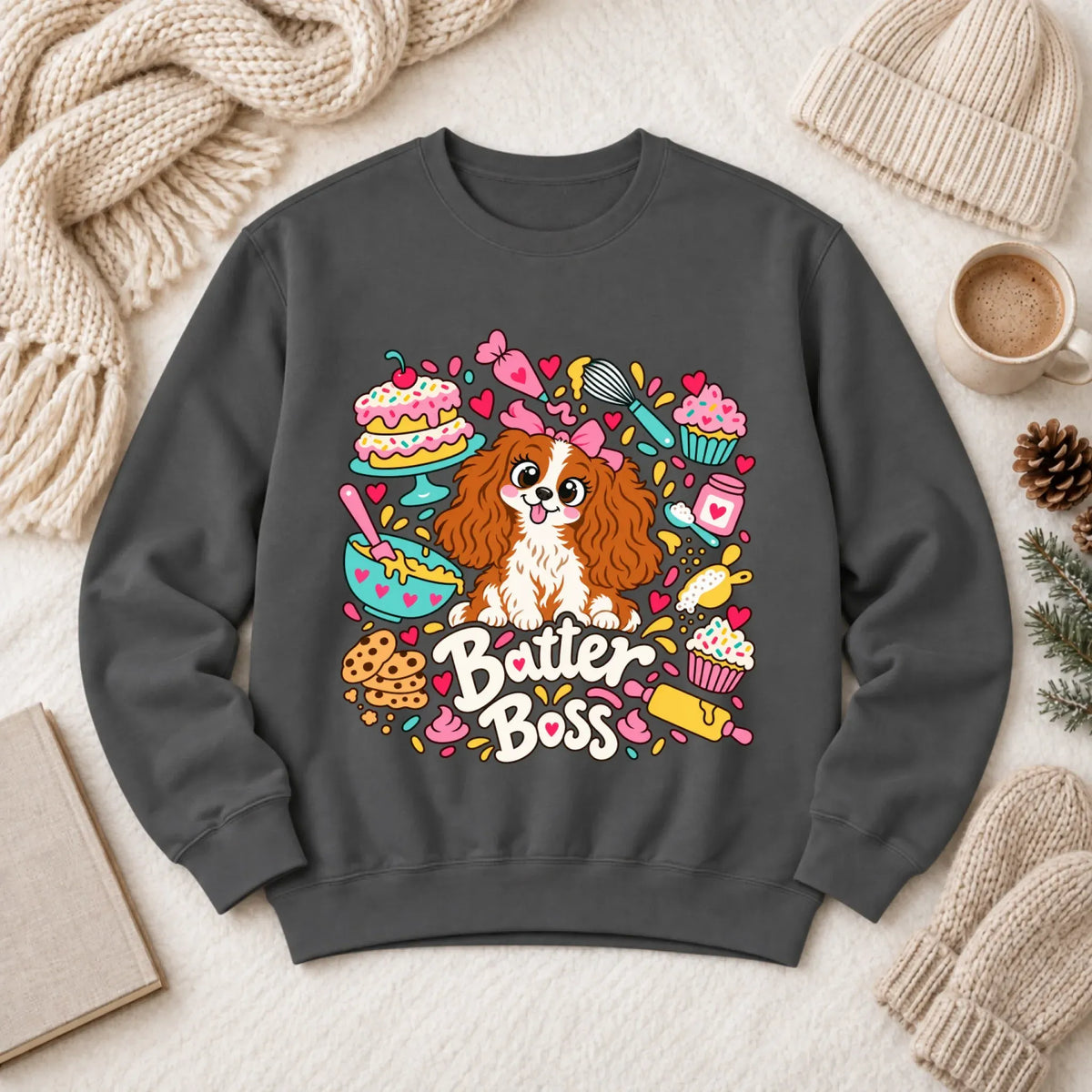 Custom Cavalier Baker Baking Unisex Sweatshirt Pepper