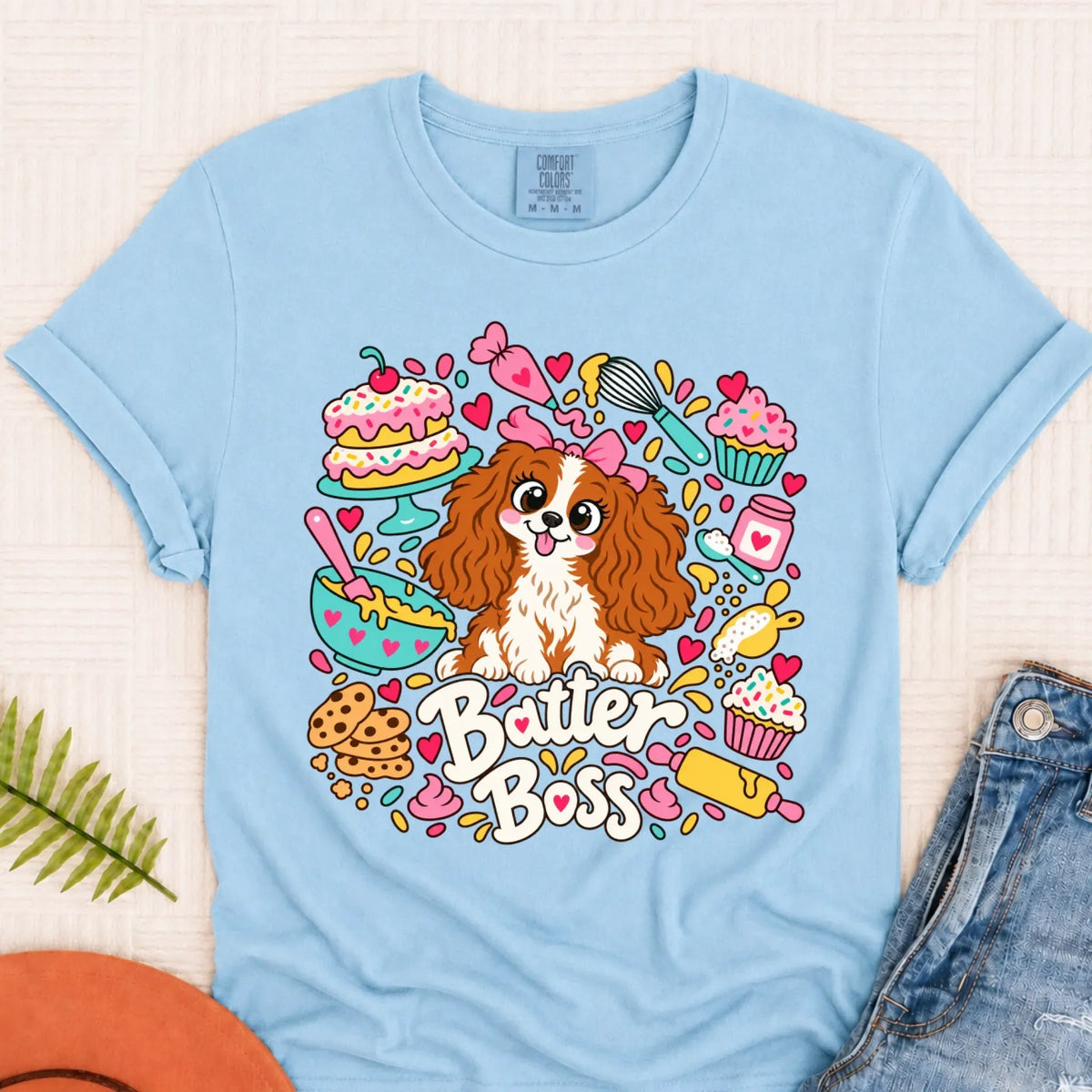 Custom Cavalier Baker Baking Unisex Tshirt Chambray