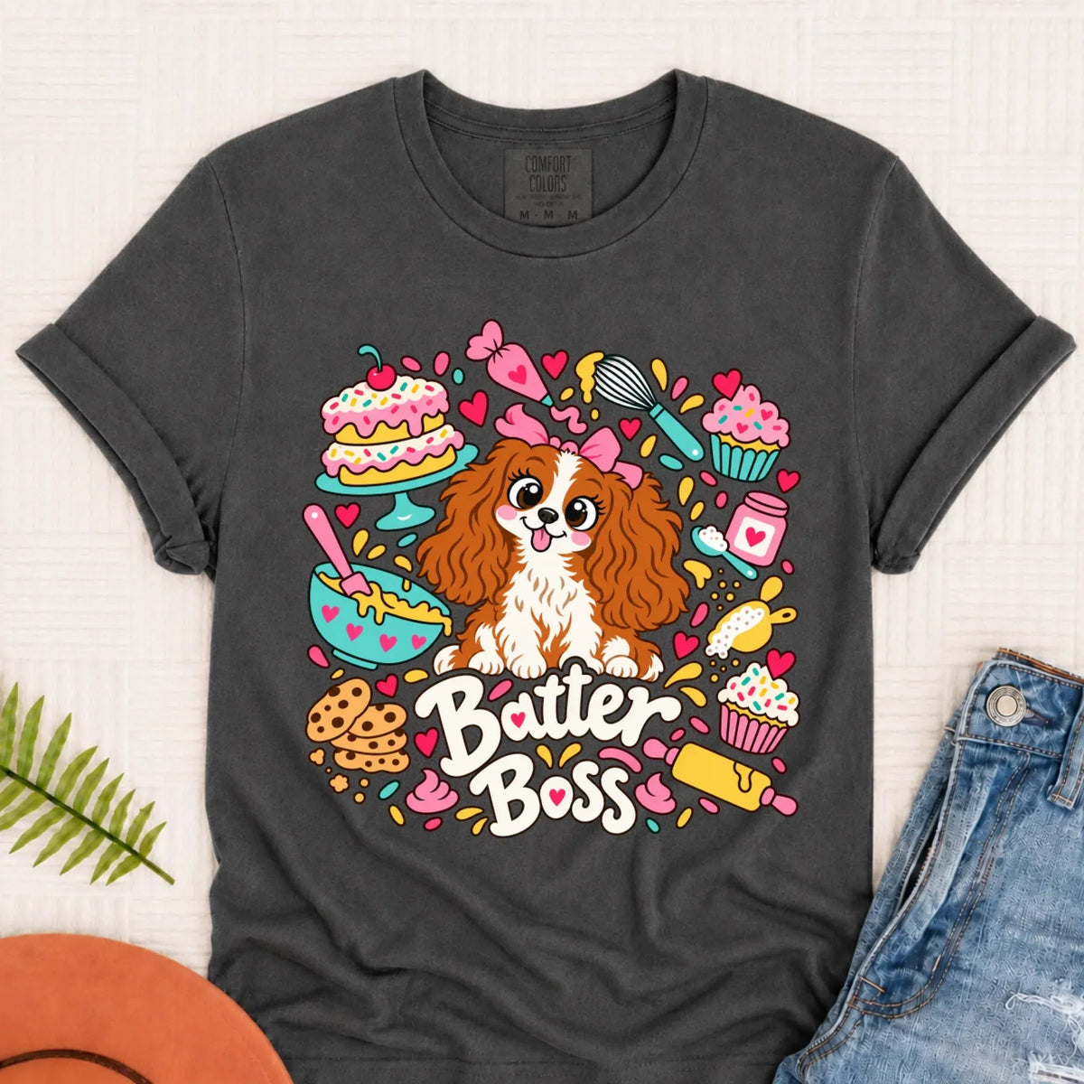 Custom Cavalier Baker Baking Unisex Tshirt Pepper