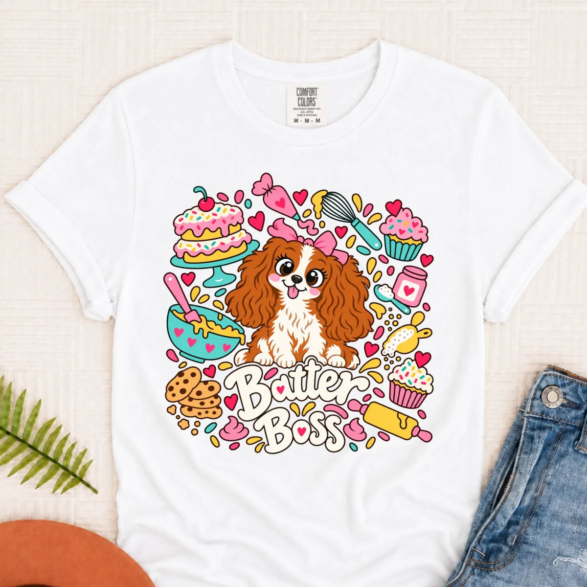 Custom Cavalier Baker Baking Unisex Tshirt White