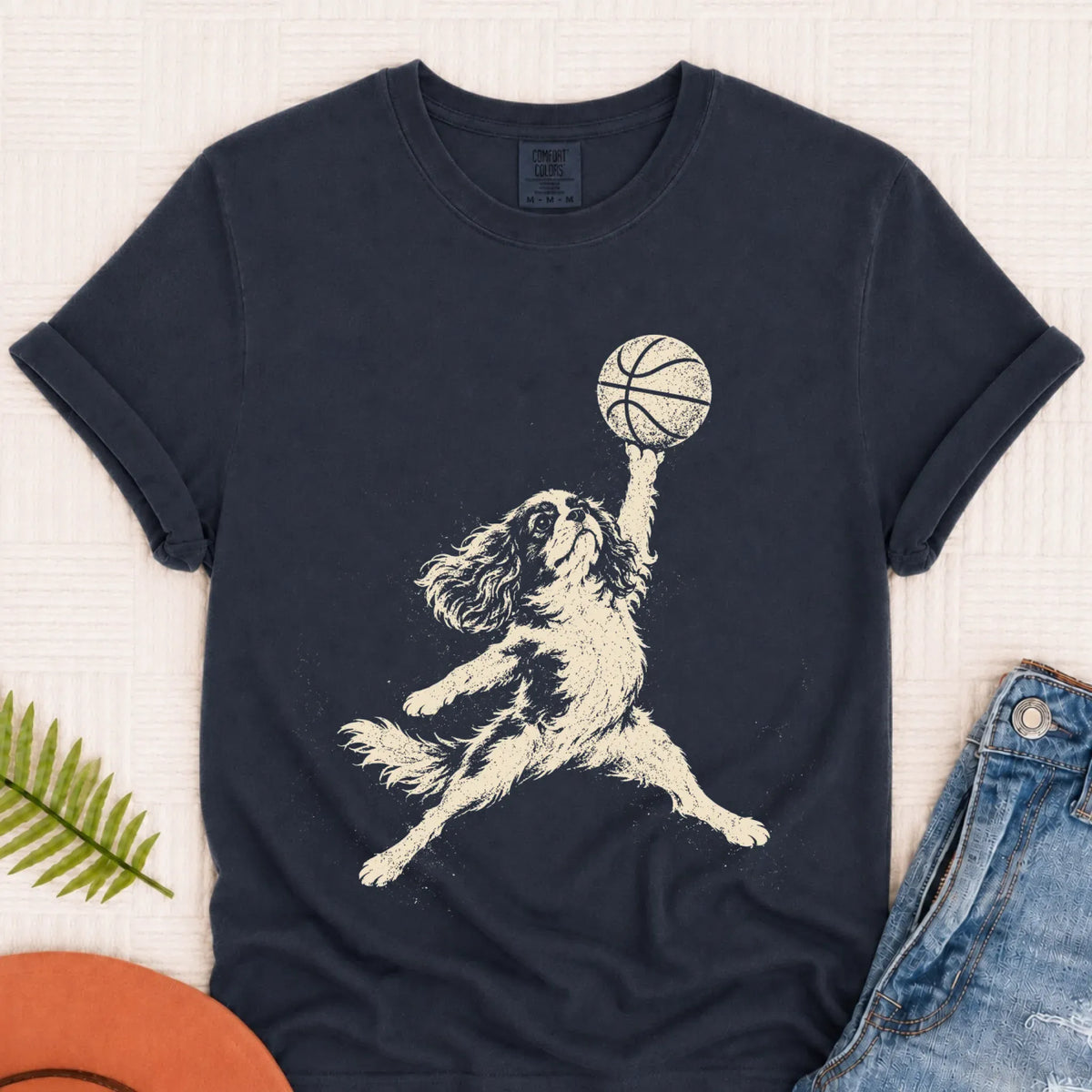T-Shirt Navy / S Custom Cavalier Basketball Slam Dunk Unisex Tshirt