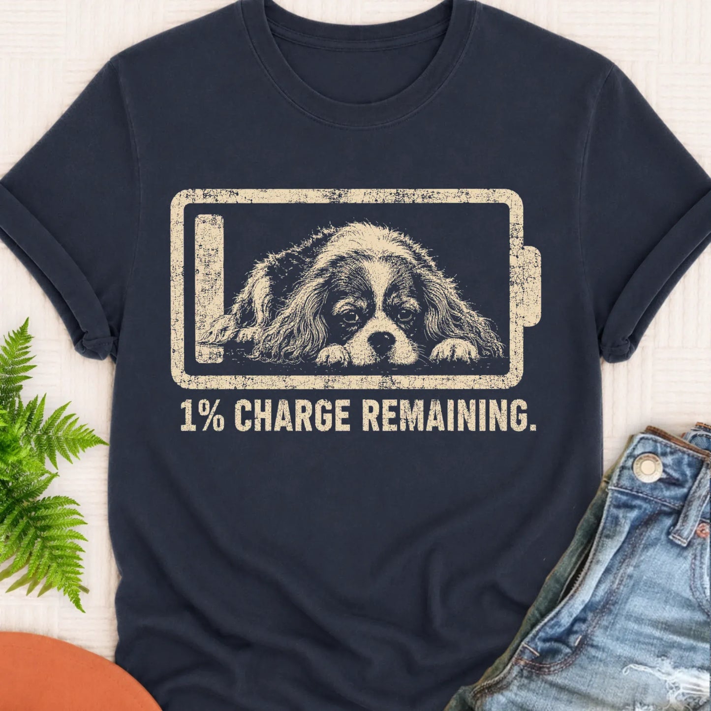 T-Shirt Navy / S Custom Cavalier Battery Low Unisex TShirt