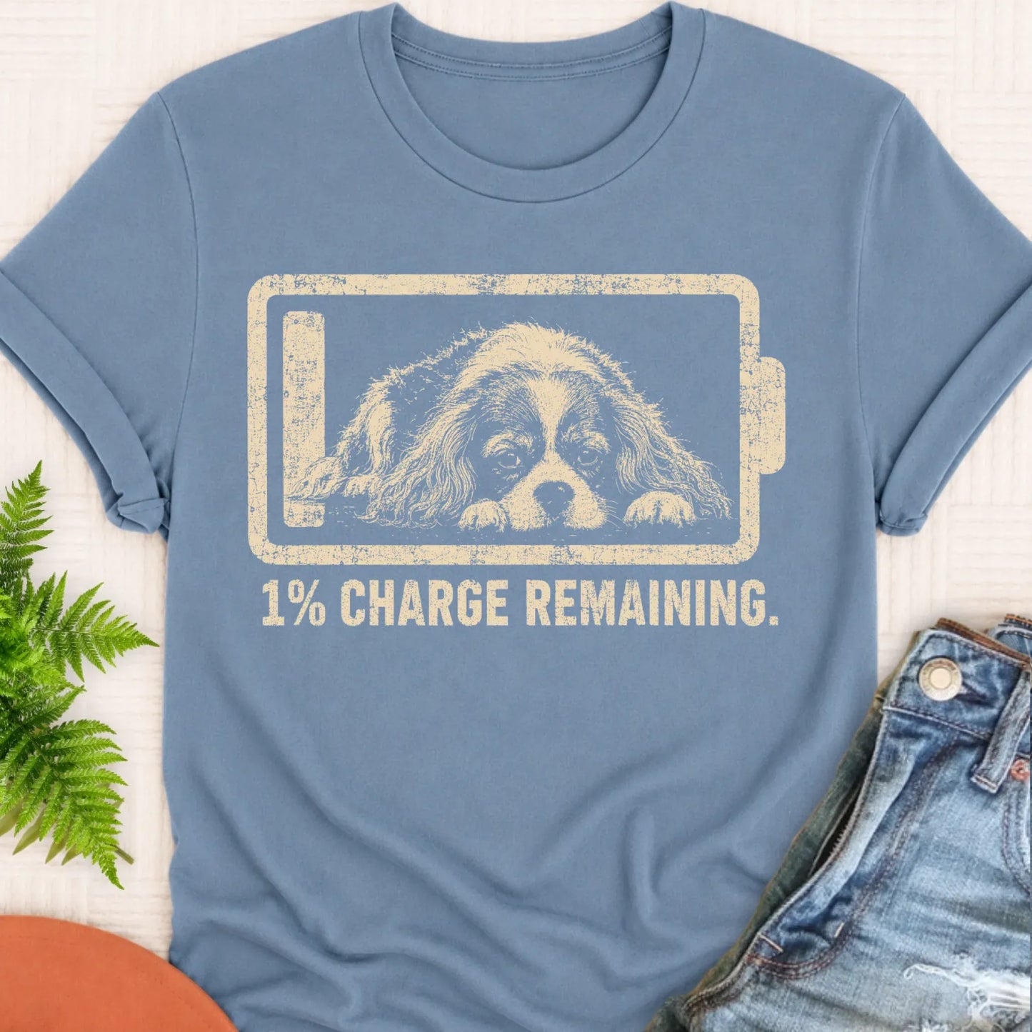 T-Shirt Blue Jean / S Custom Cavalier Battery Low Unisex TShirt