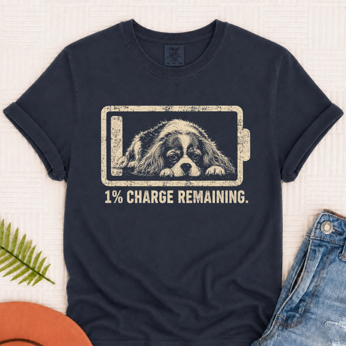 Custom Cavalier Battery Low Unisex TShirt Pepper 3XL