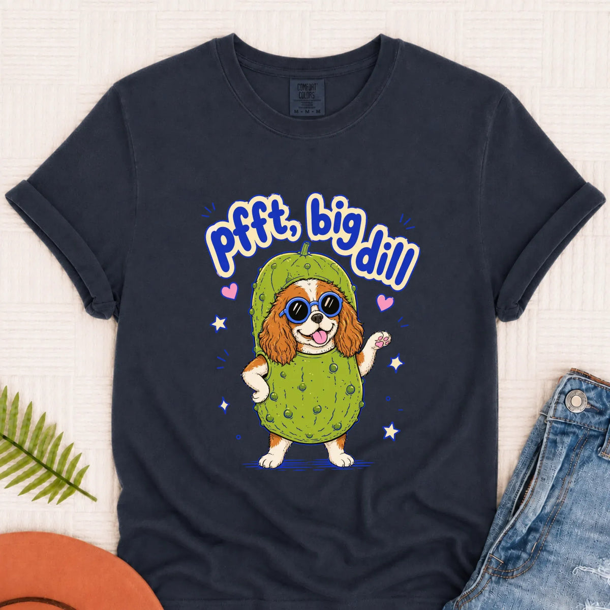 Customizer Monster Dark 1717 / Navy / S Custom Cavalier Big Dill Pickle Unisex TShirt