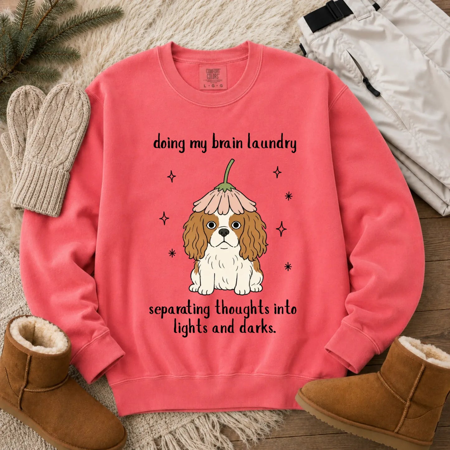 Custom Cavalier Brain Laundry Unisex Sweatshirt Watermelon