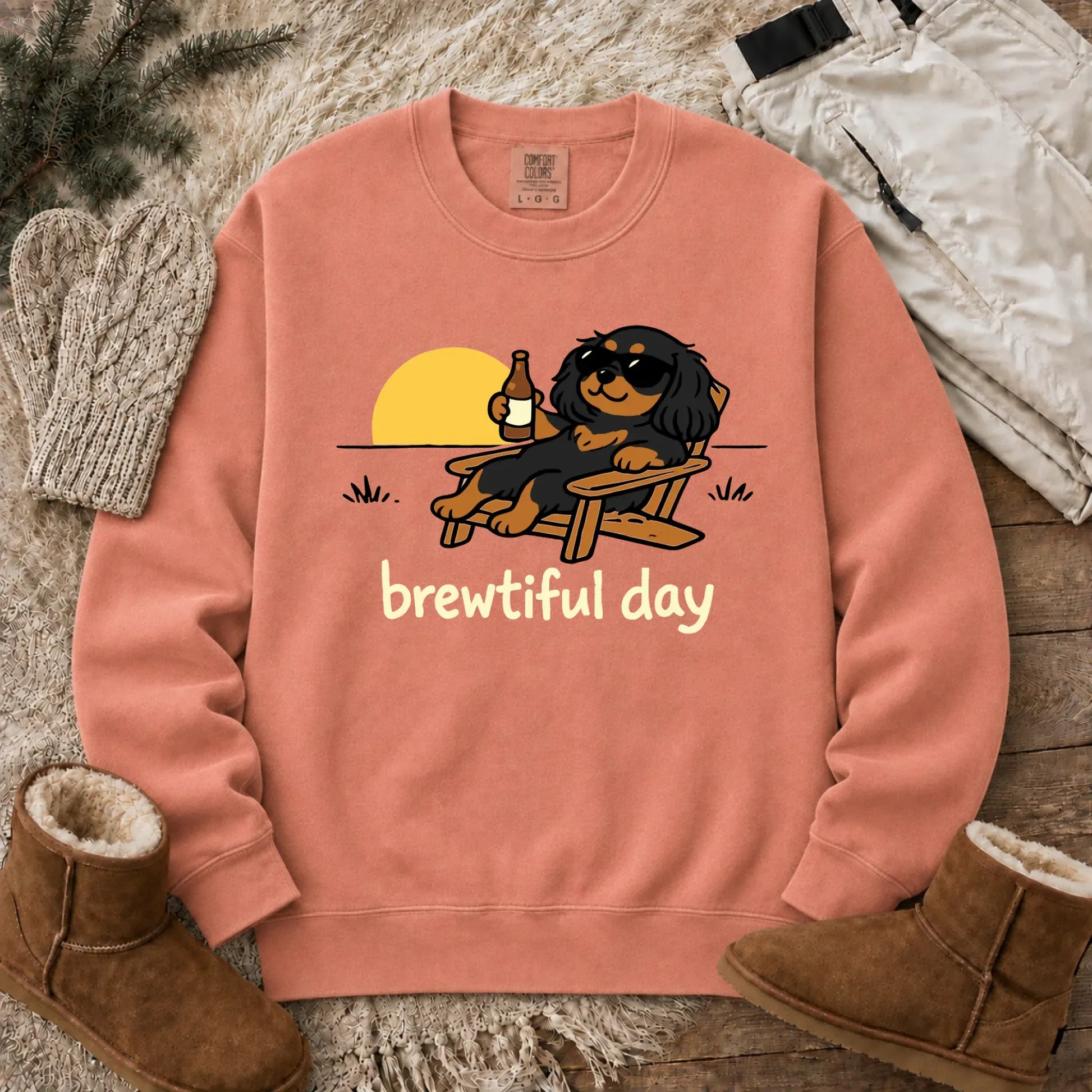Sweatshirt Terracotta / S Custom Cavalier Brewtiful Beer Unisex Sweatshirt