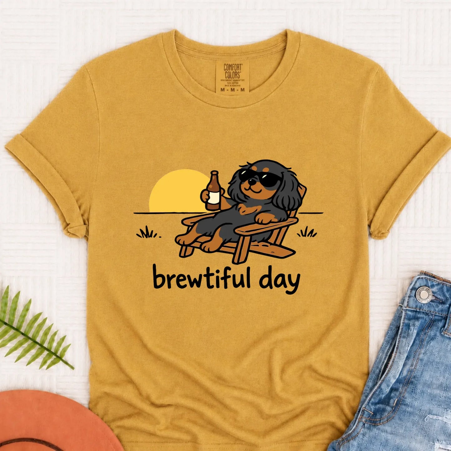 T-Shirt Mustard / S Custom Cavalier Brewtiful Beer Unisex TShirt