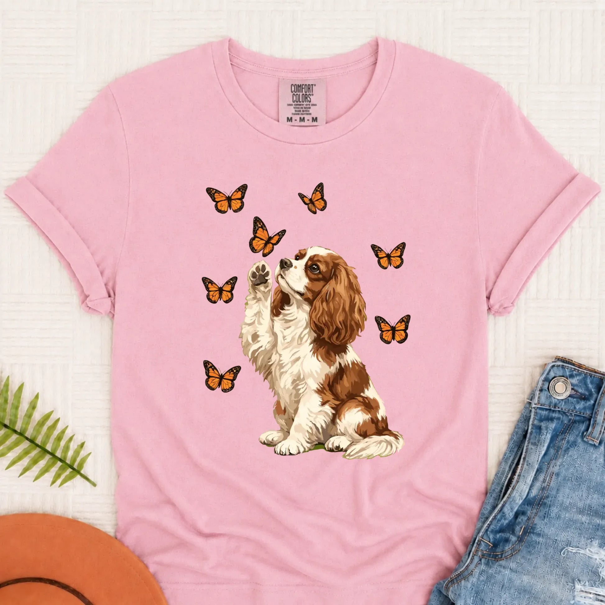 Custom Cavalier Butterfly Unisex TShirt Blossom