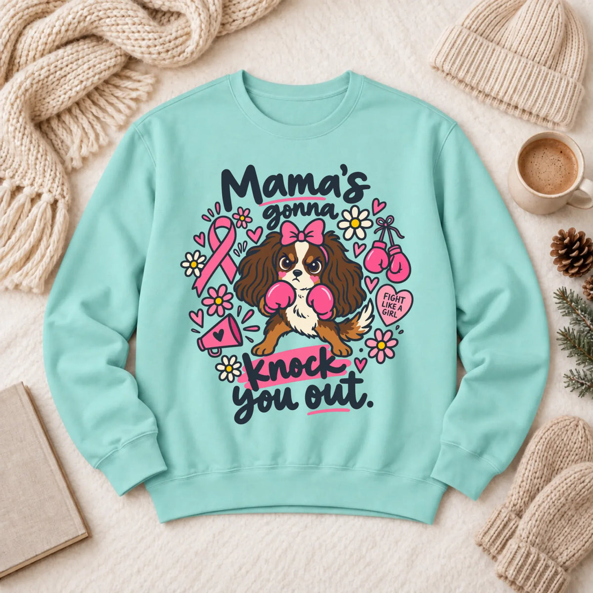 Custom Cavalier Cavalier Fighter Unisex Sweatshirt Chalky Mint