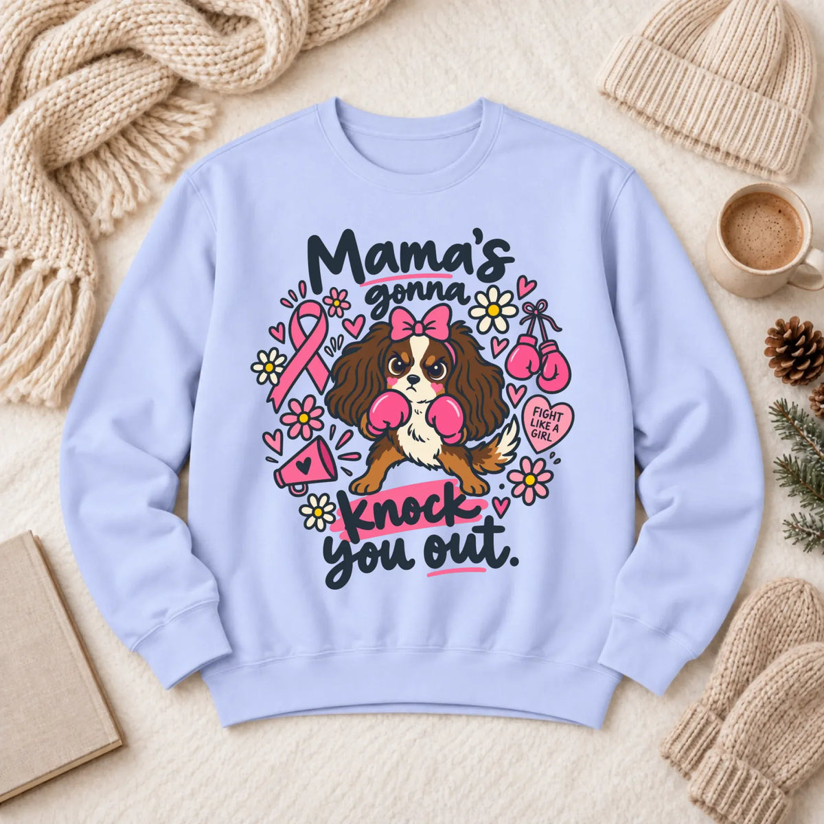 Custom Cavalier Cavalier Fighter Unisex Sweatshirt Hydrangea