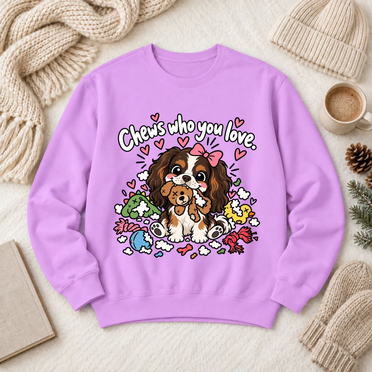 Custom Cavalier Chews Who You Love Unisex Sweatshirt - Customizer - Good Girl John