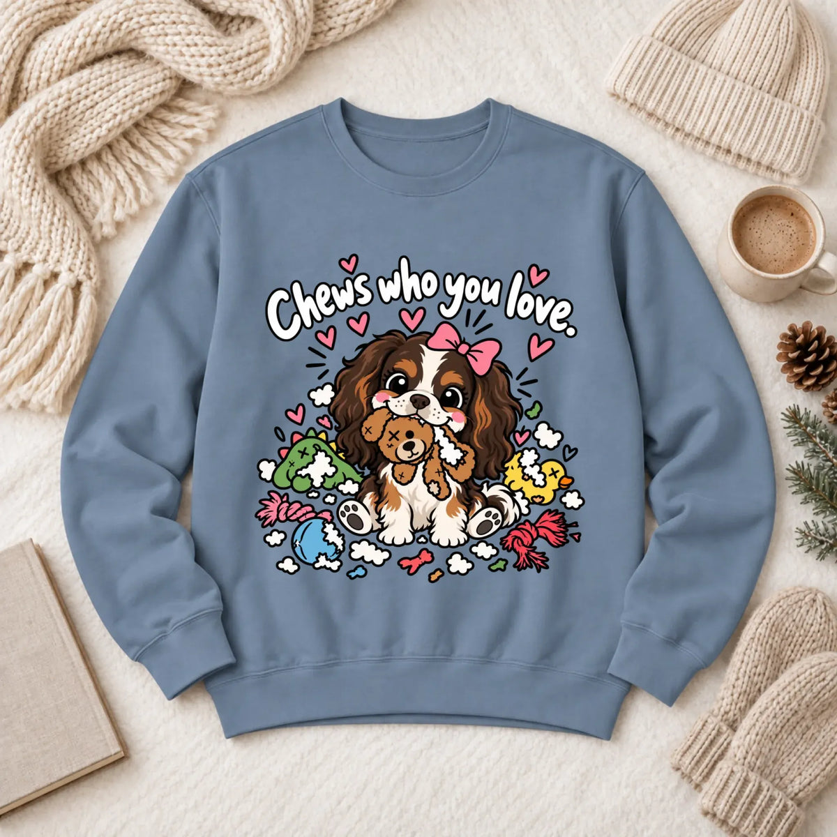 Customizer 1466 LW Sweatshirt Dark / Blue Jean / M Custom Cavalier Chews Who You Love Unisex Sweatshirt