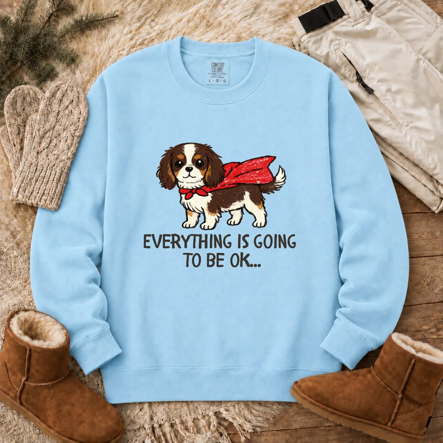 Sweatshirt Chambray / S Custom Cavalier Children's Nurse Unisex Sweatshirt