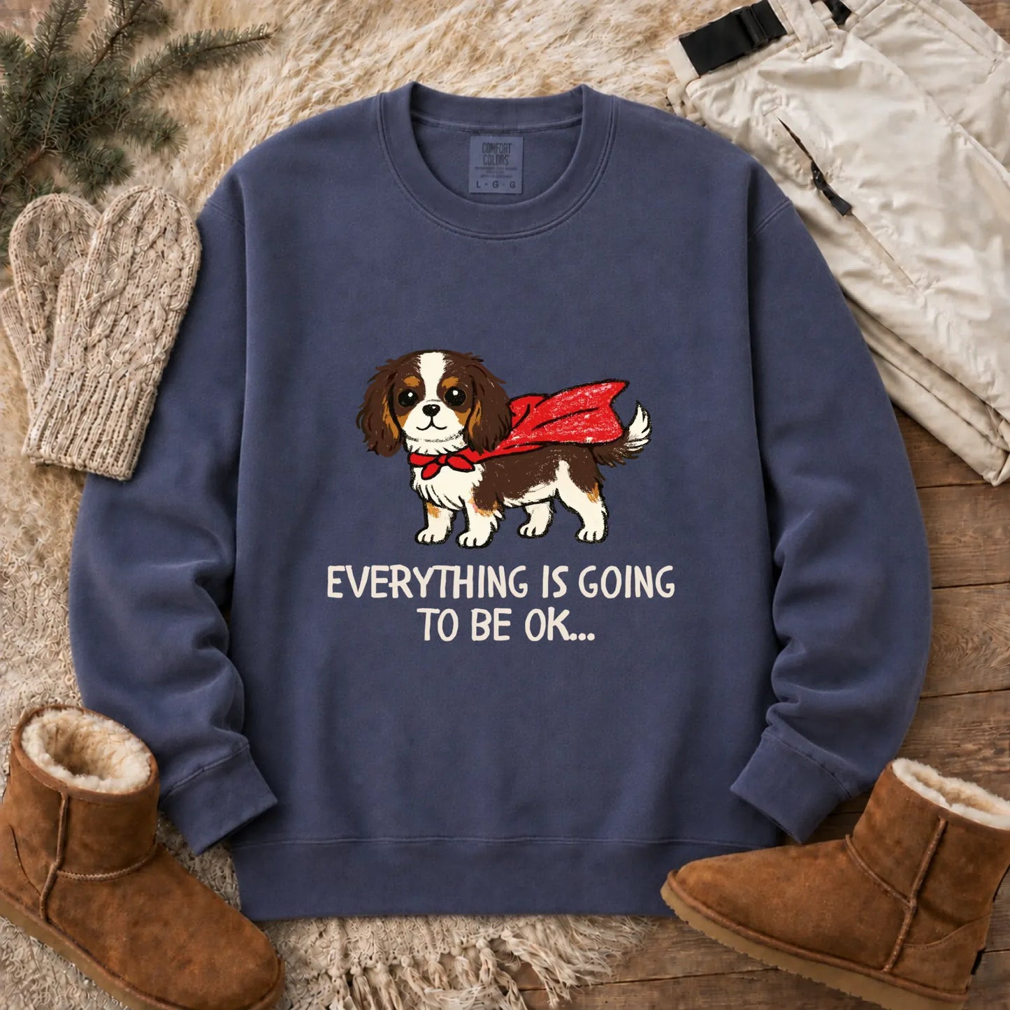 Sweatshirt Denim / S Custom Cavalier Children's Nurse Unisex Sweatshirt