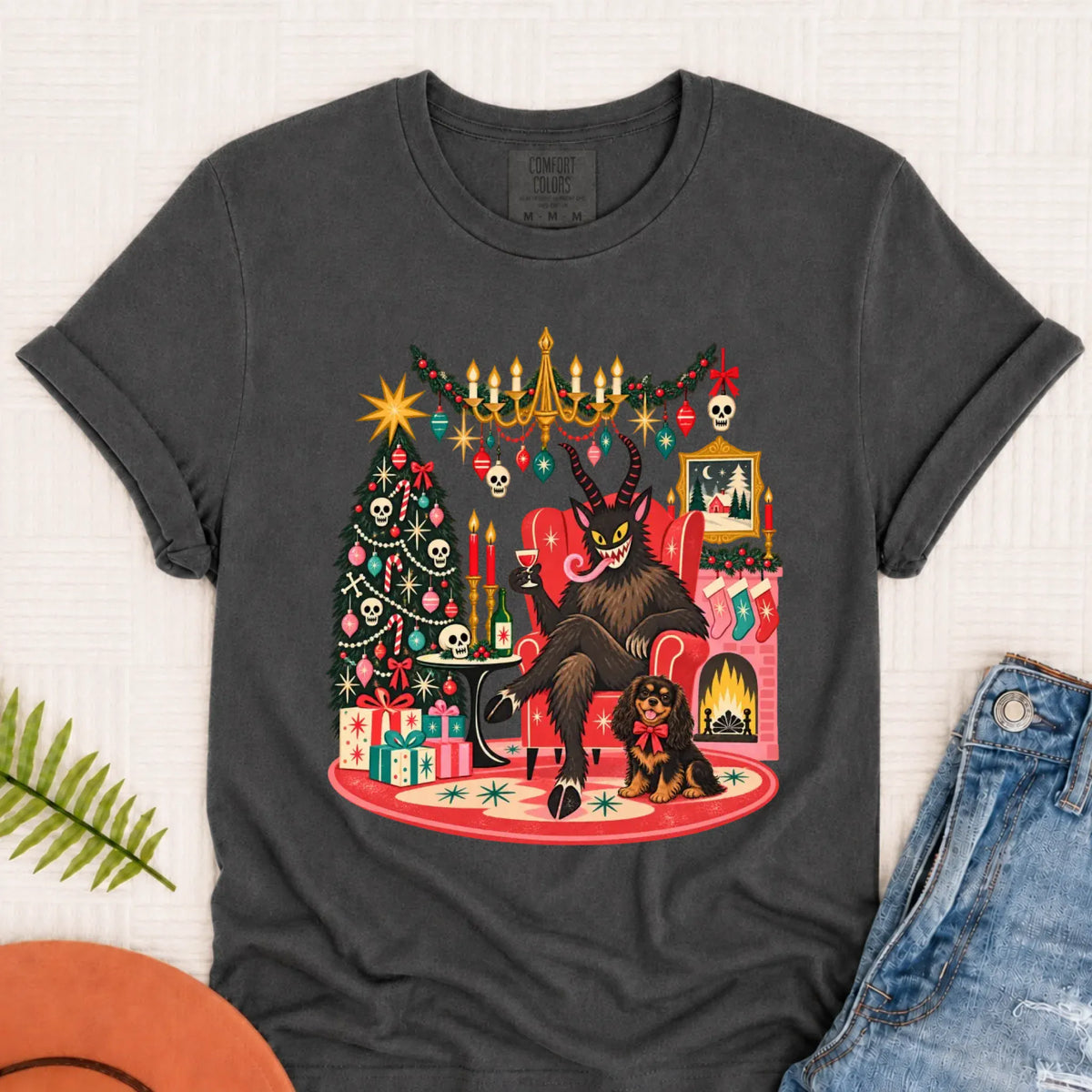 Custom Cavalier Christmas Krampus Unisex Tshirt - T-Shirt - Good Girl John