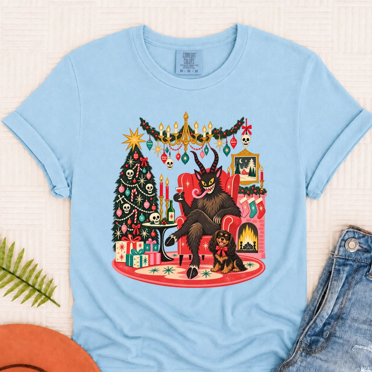 Custom Cavalier Christmas Krampus Unisex Tshirt - T-Shirt - Good Girl John