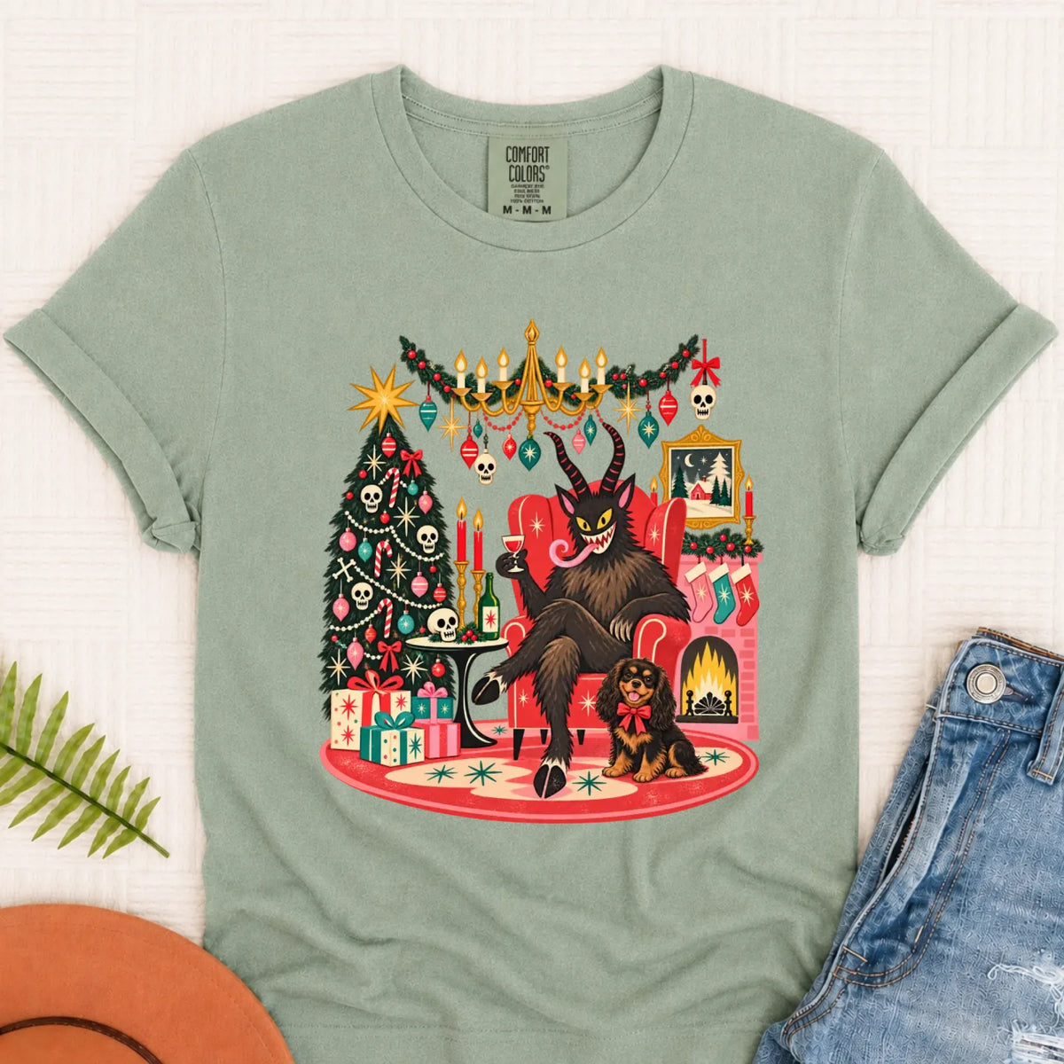 Custom Cavalier Christmas Krampus Unisex Tshirt - T-Shirt - Good Girl John