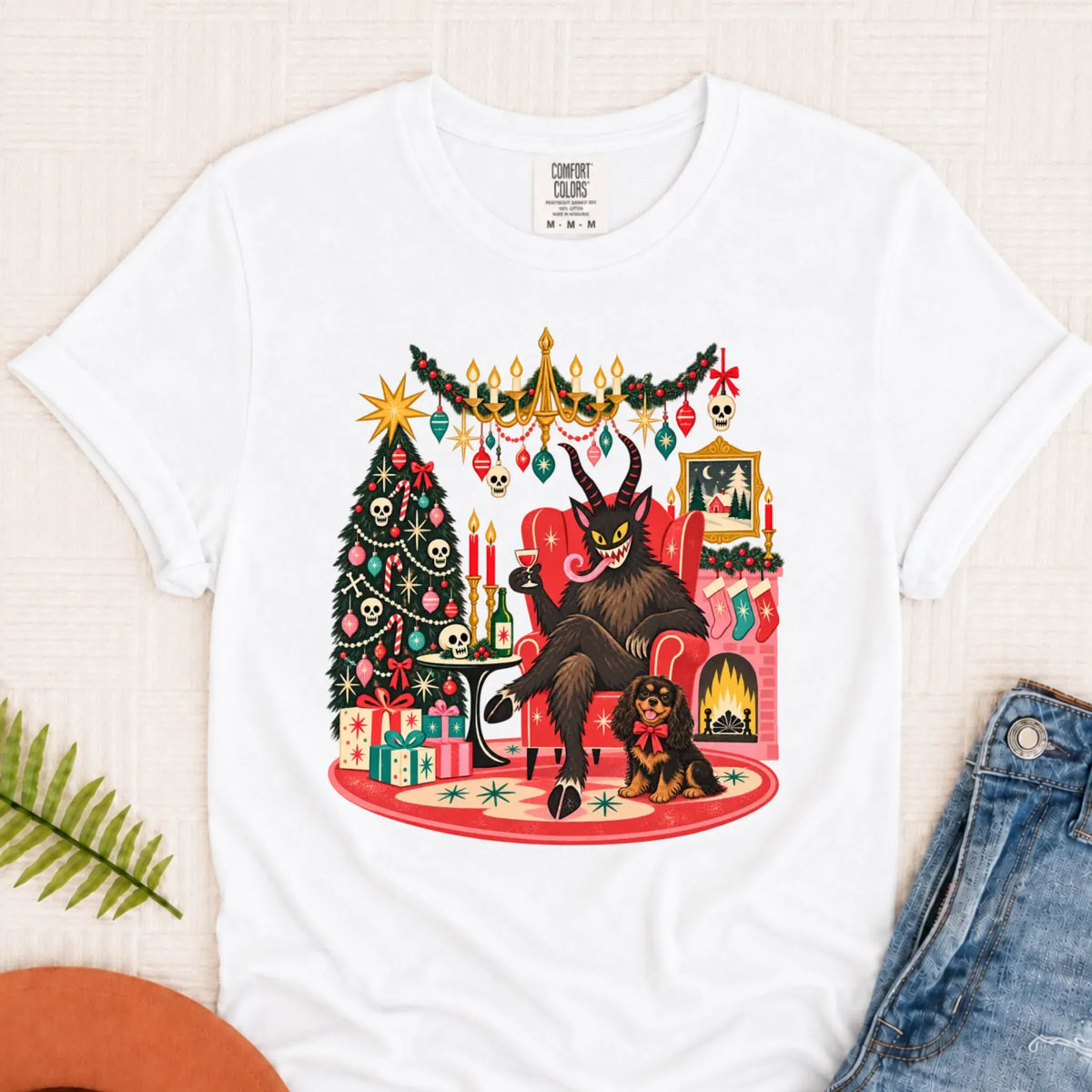 Custom Cavalier Christmas Krampus Unisex Tshirt - T-Shirt - Good Girl John