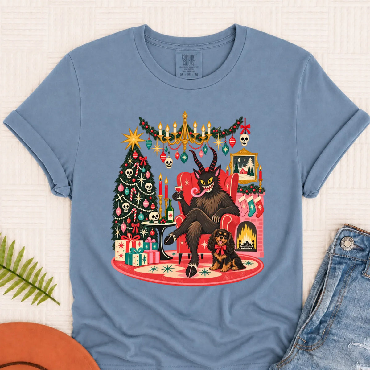 Custom Cavalier Christmas Krampus Unisex Tshirt - T-Shirt - Good Girl John