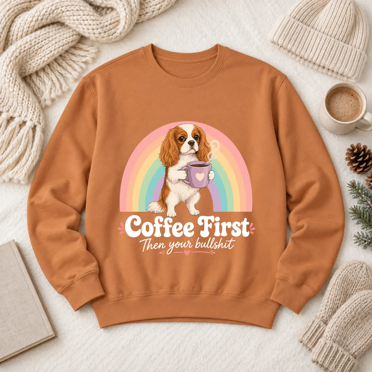 Custom Cavalier Coffee BS Unisex Sweatshirt Yam