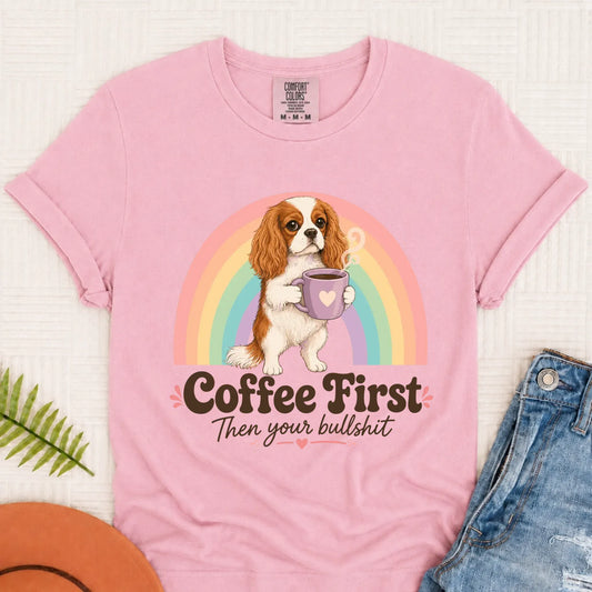 T-Shirt Blossom / S Custom Cavalier Coffee First Unisex TShirt