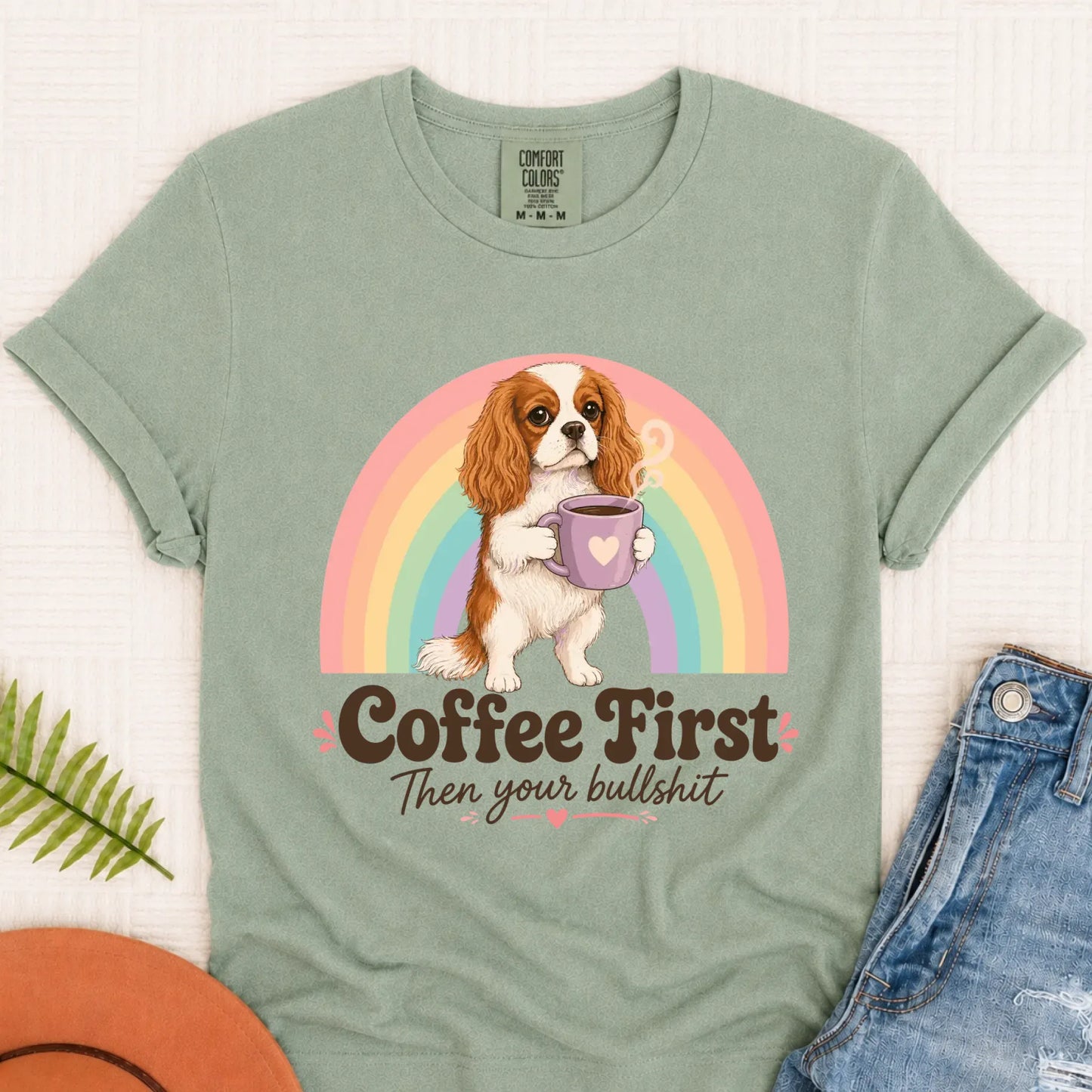 T-Shirt Bay / S Custom Cavalier Coffee First Unisex TShirt