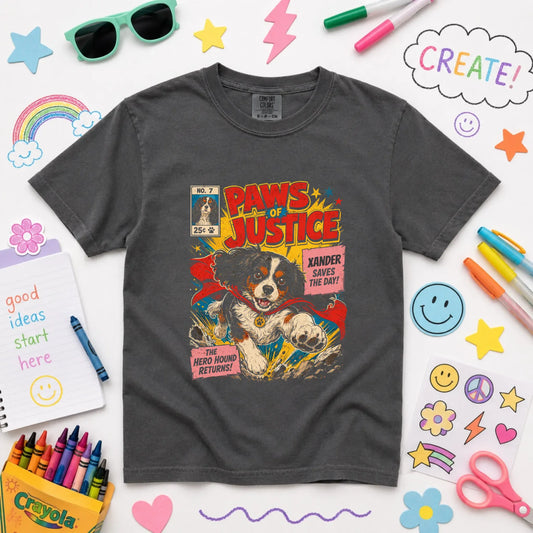Youth Tshirt Pepper / XS Custom Cavalier Comic Book Hero Unisex YOUTH Tshirt