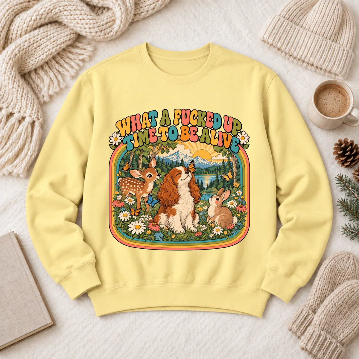 Custom Cavalier Crazy Time Funny Unisex Sweatshirt Butter