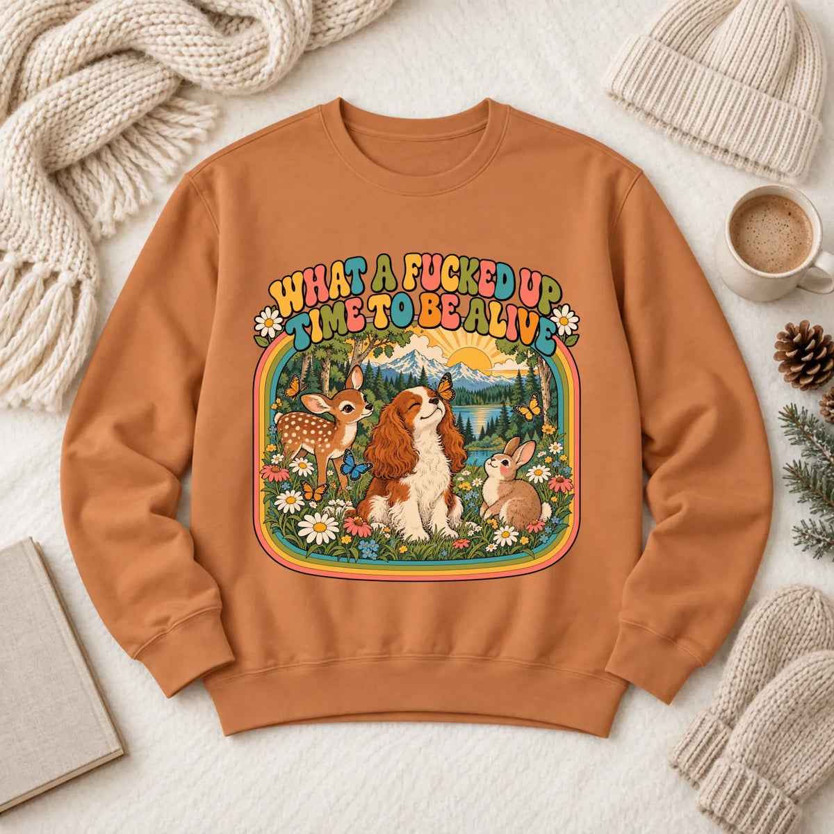 Custom Cavalier Crazy Time Funny Unisex Sweatshirt Yam