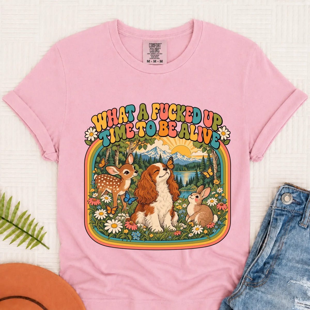 Custom Cavalier Crazy Time Funny Unisex Tshirt Blossom