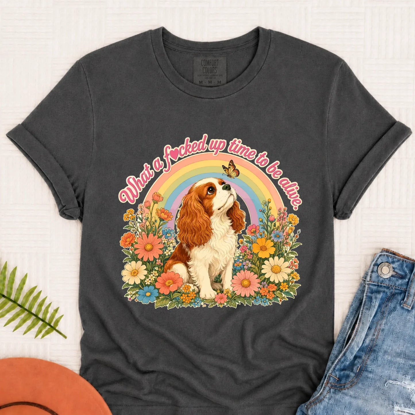 Custom Cavalier Crazy Time Unisex TShirt Pepper