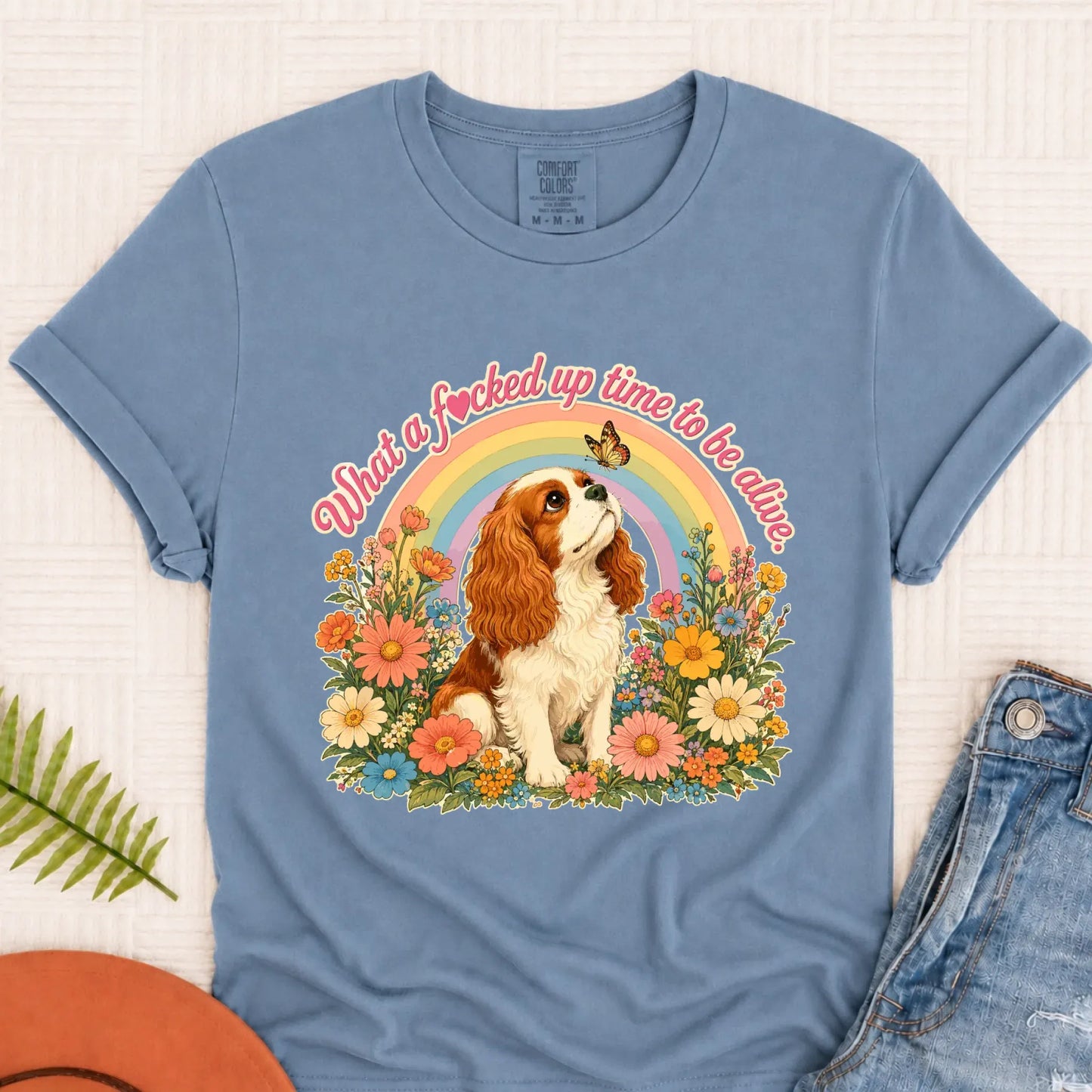 Custom Cavalier Crazy Time Unisex TShirt Blue Jean