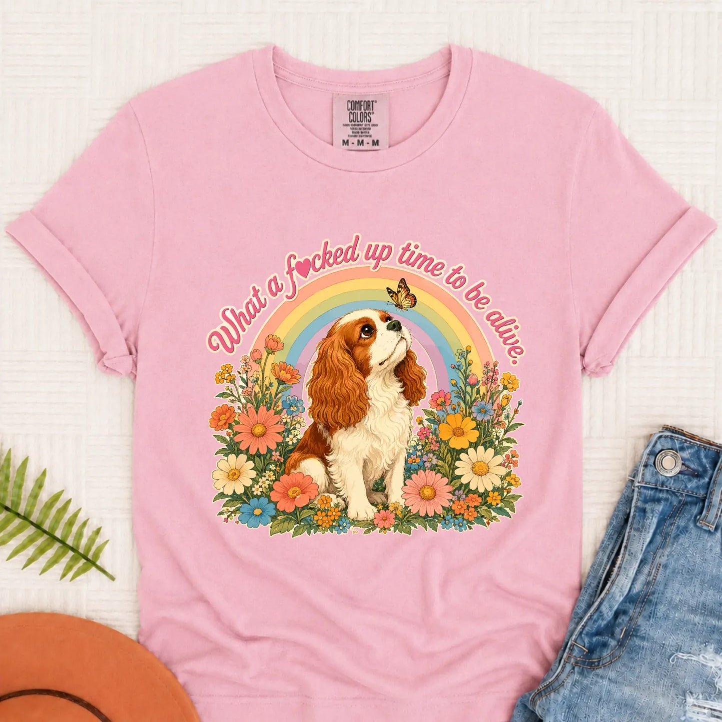 Custom Cavalier Crazy Time Unisex TShirt Blossom