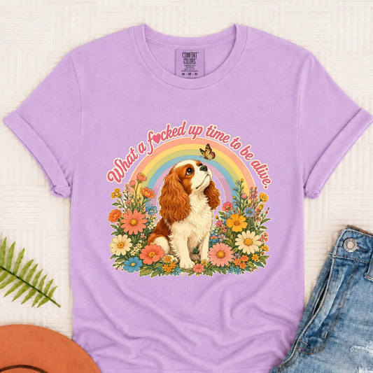 Custom Cavalier Crazy Time Unisex TShirt Orchid