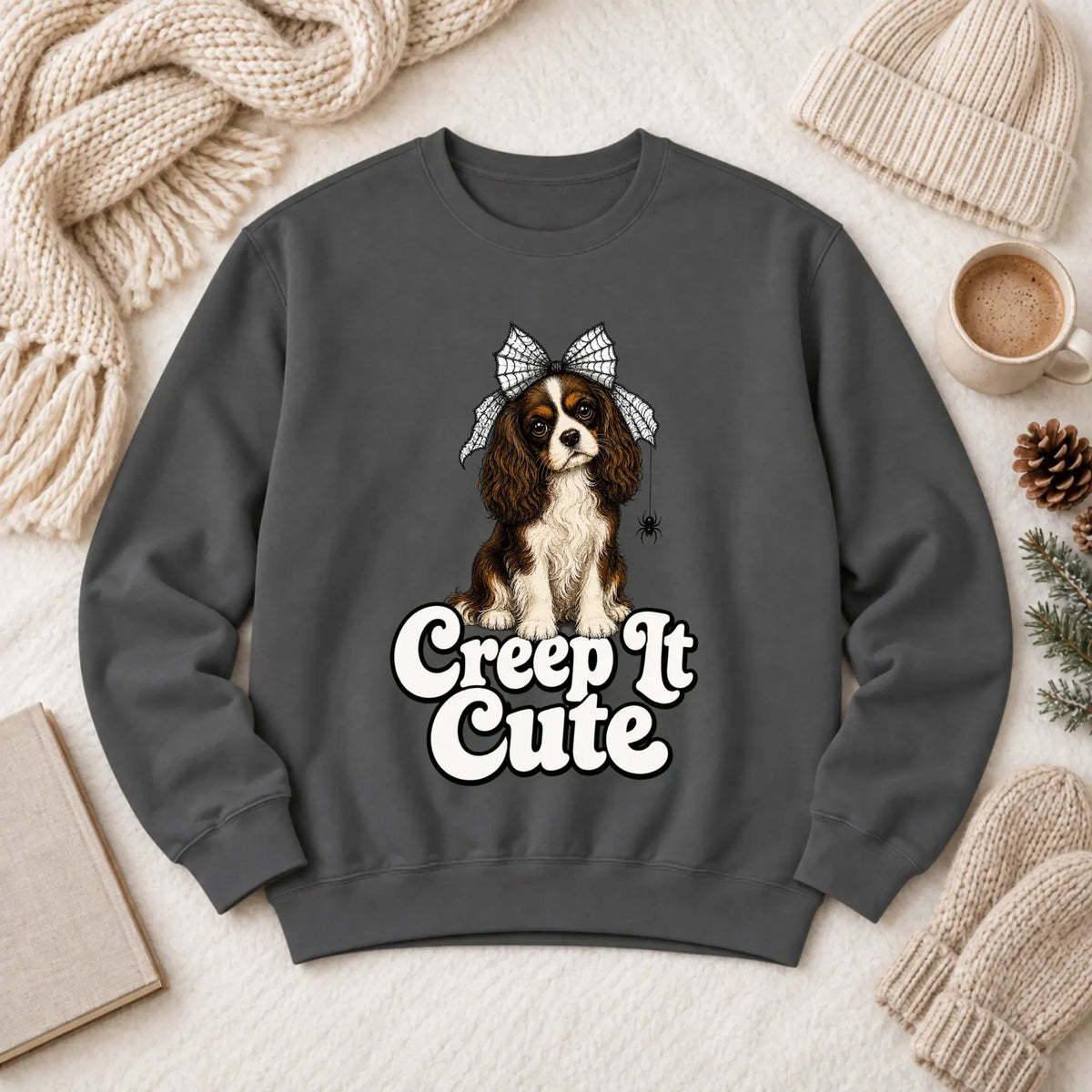 Custom Cavalier Cute Halloween Unisex Sweatshirt Pepper