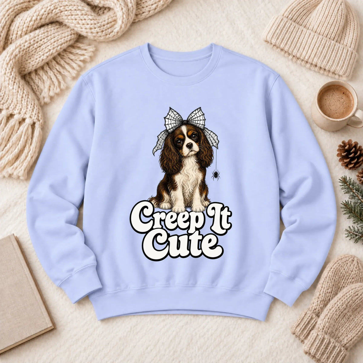 Custom Cavalier Cute Halloween Unisex Sweatshirt Hydrangea