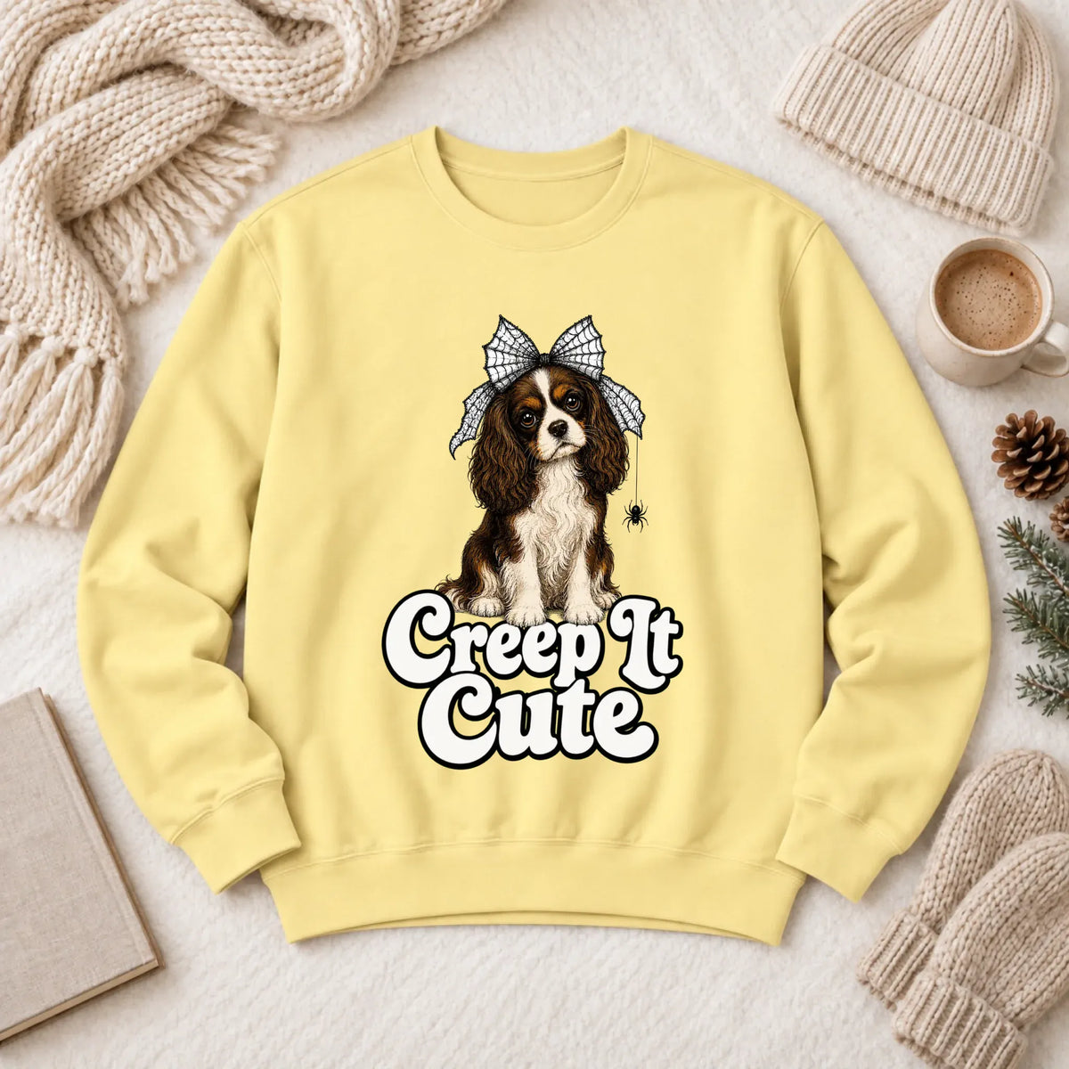 Custom Cavalier Cute Halloween Unisex Sweatshirt Butter