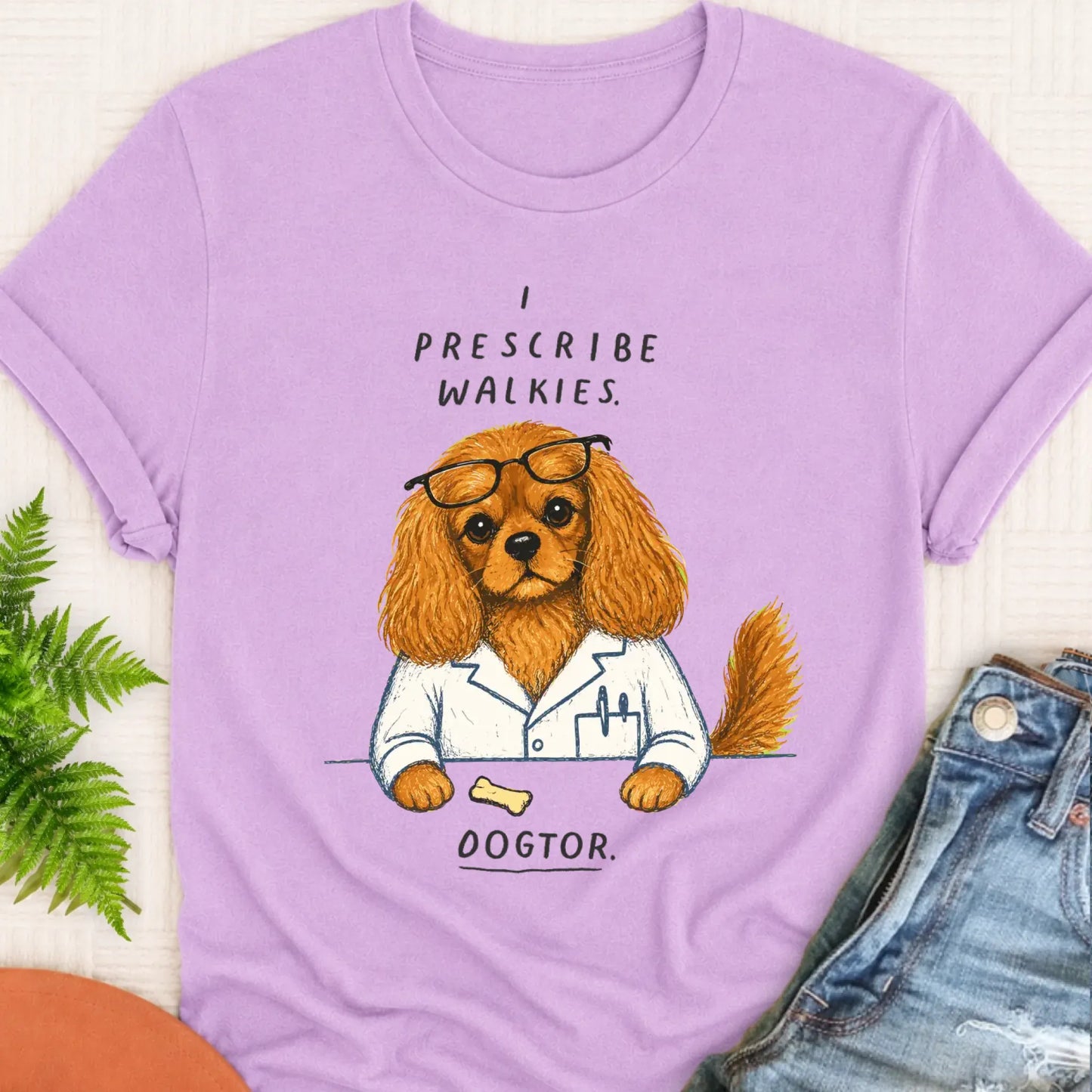 T-Shirt Orchid / S Custom Cavalier Doctor Walkies Unisex TShirt