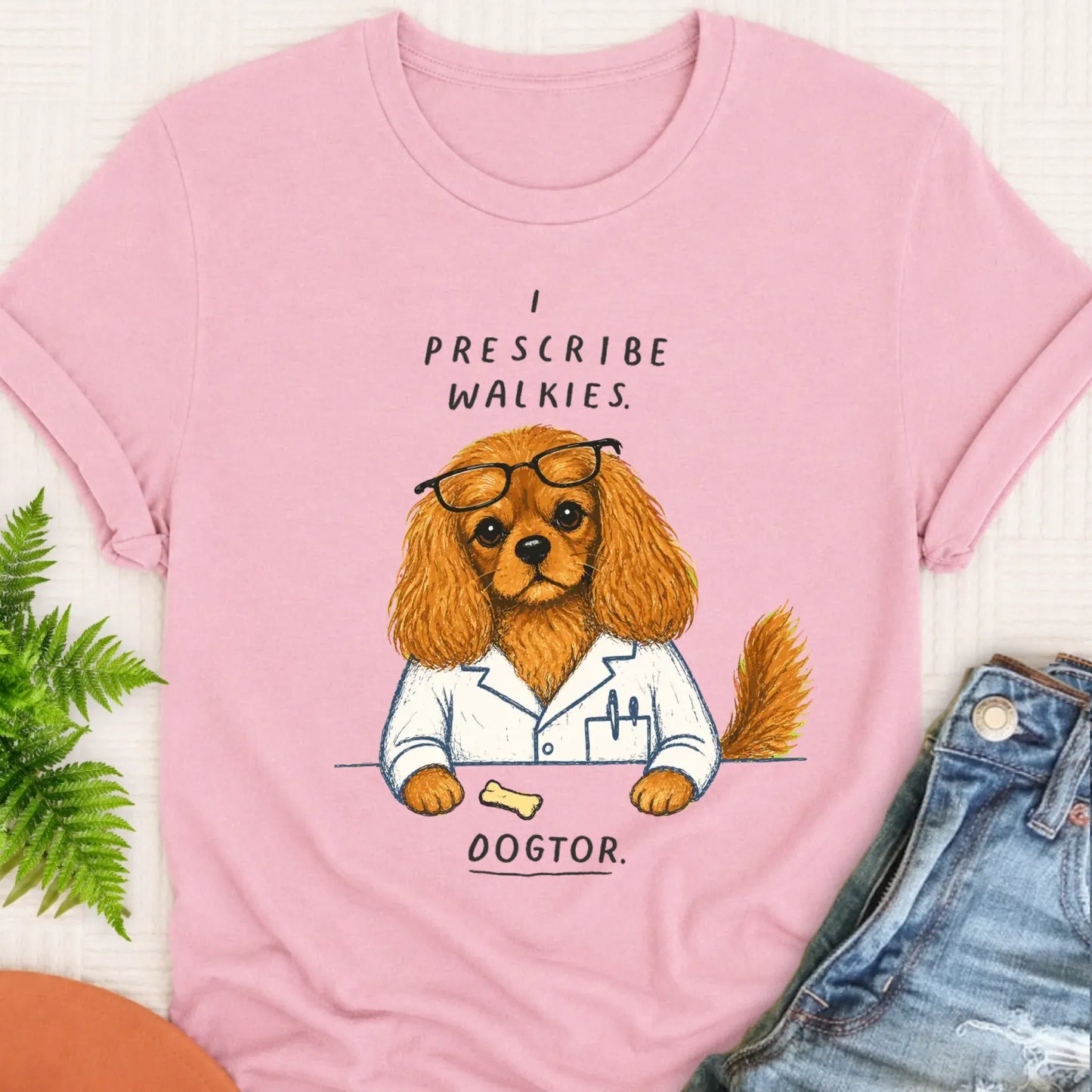 T-Shirt Blossom / S Custom Cavalier Doctor Walkies Unisex TShirt