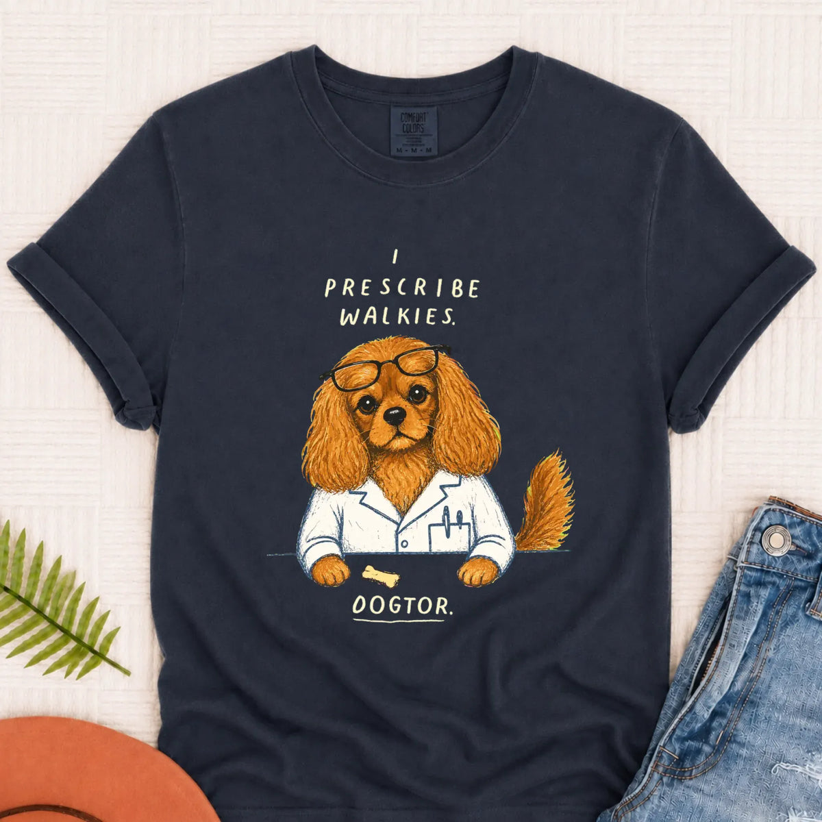 Custom Cavalier Doctor Walkies Unisex TShirt Pepper 3XL