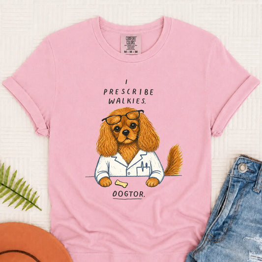 Custom Cavalier Doctor Walkies Unisex TShirt Blossom