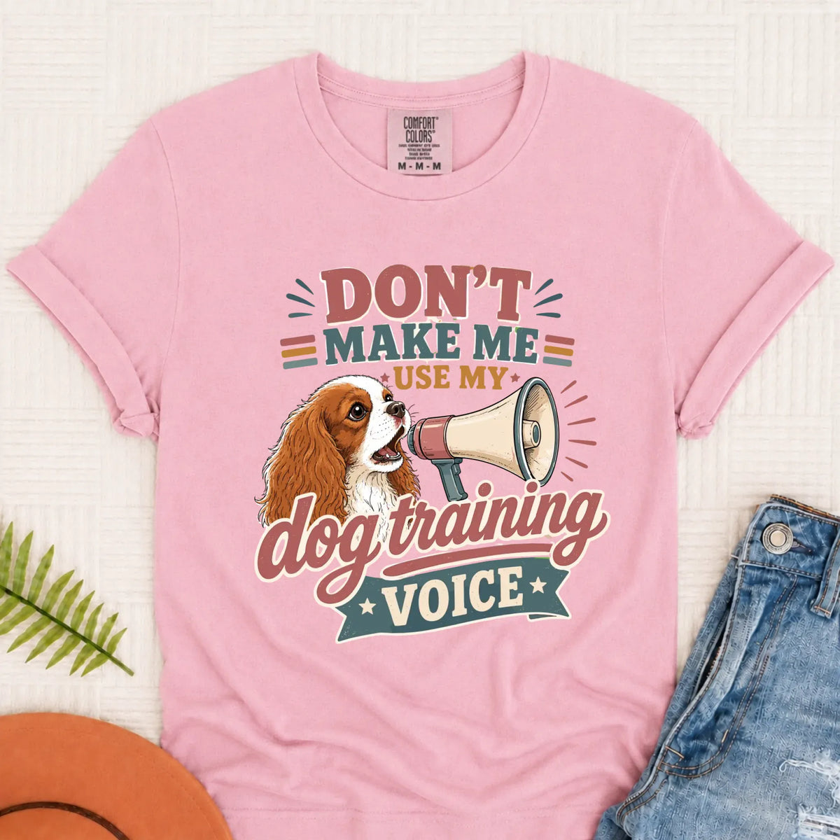 Custom Cavalier Dog Training Voice Unisex TShirt Blossom