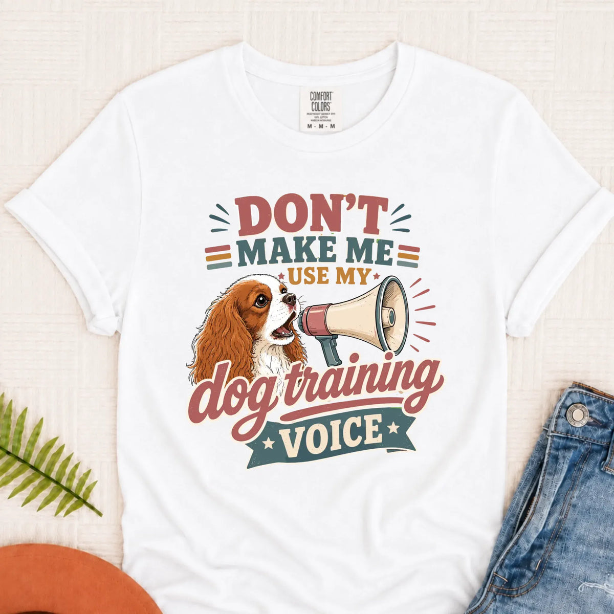 Custom Cavalier Dog Training Voice Unisex TShirt White