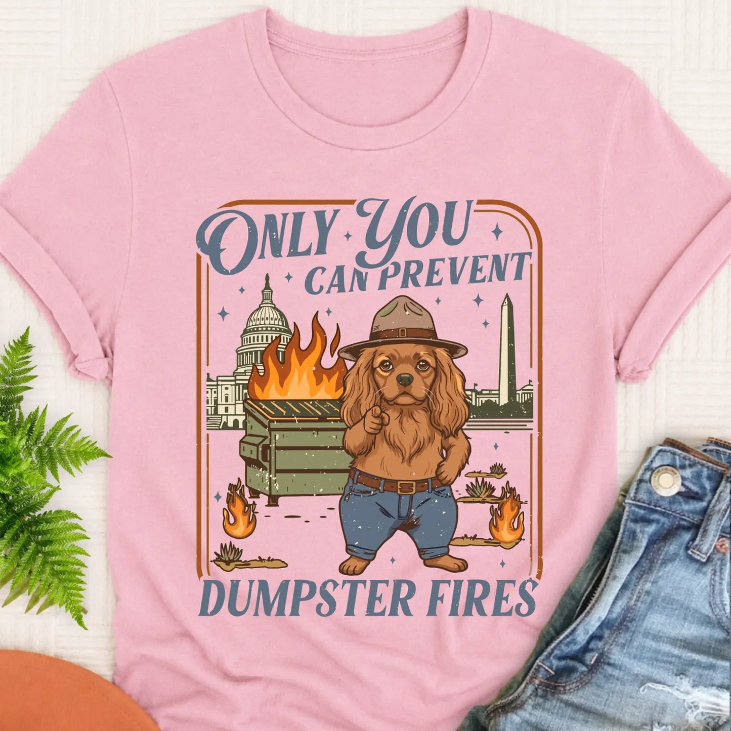 T-Shirt Blossom / S Custom Cavalier Dumpster Fires Unisex Tshirt