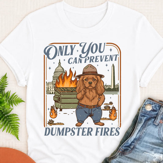 T-Shirt White / S Custom Cavalier Dumpster Fires Unisex Tshirt
