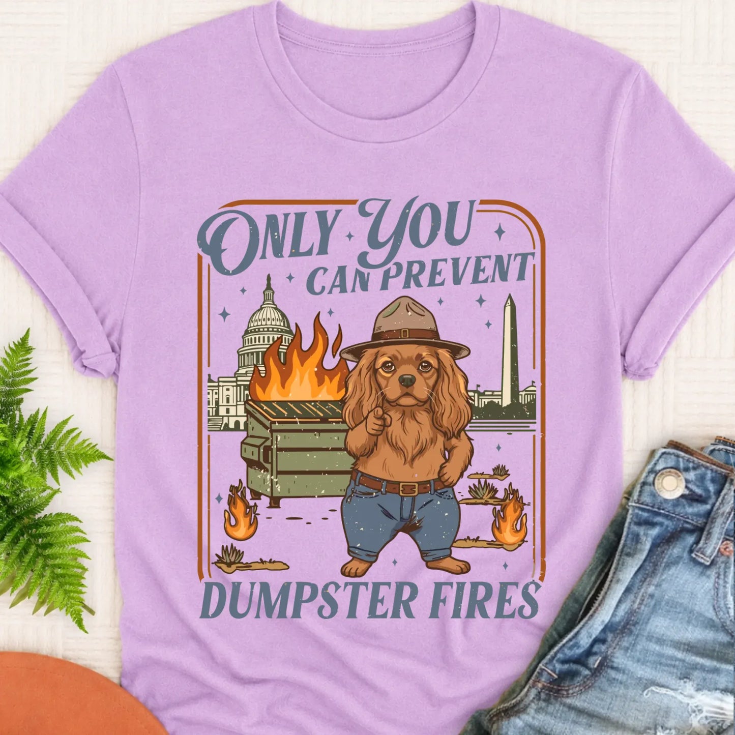 T-Shirt Orchid / S Custom Cavalier Dumpster Fires Unisex Tshirt