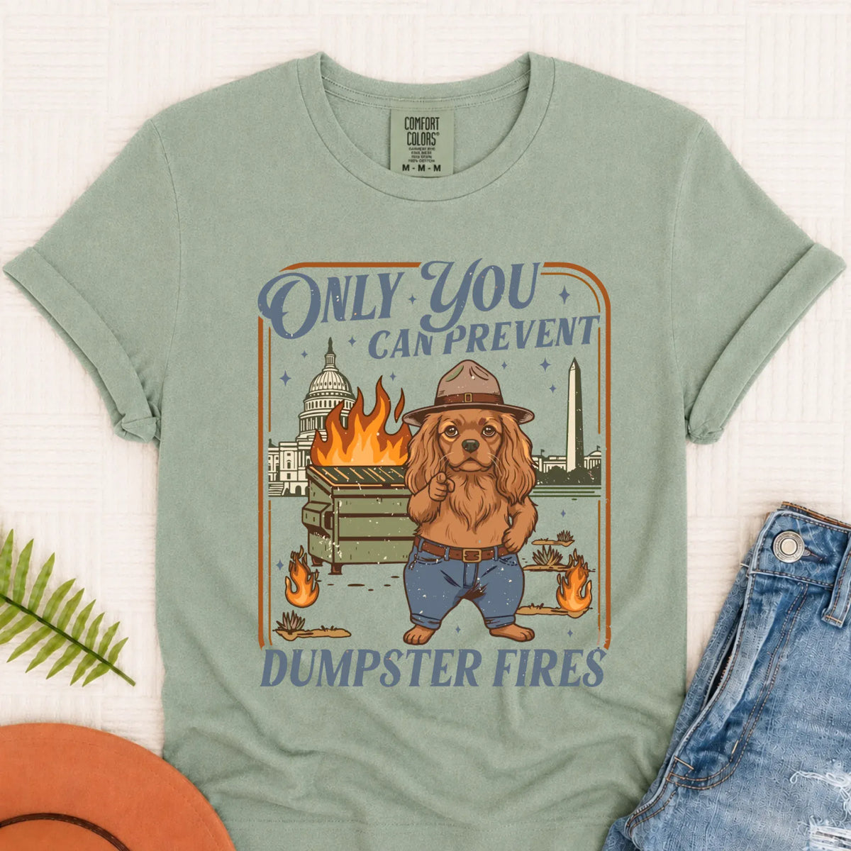 Custom Cavalier Dumpster Fires Unisex Tshirt Bay